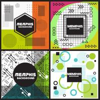 Plantilla de diseño de estilo de fondo de memphis vector