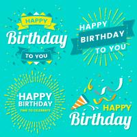 Happy Birthday Vector Logo for banner