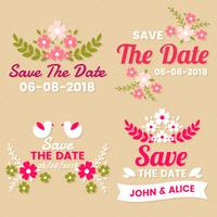 Wedding Retro Vintage Vector Label