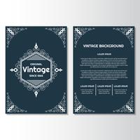 Vintage flyer background Design Template vector