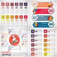 illustration of info graphic business set concept vector