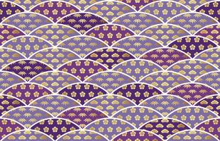Traditionally auspicious Japanese pattern with pine, bamboo, and plum. vector