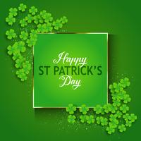 St Patrick's Day background with shamrock vector