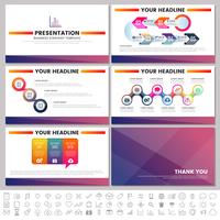 Modern Elements of infographics for presentations templates for banner vector