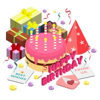 Happy Birthday Vector Logo for banner