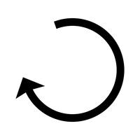 Left back arrow Glyph black icon vector