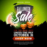 Halloween Sale banner illustration  vector