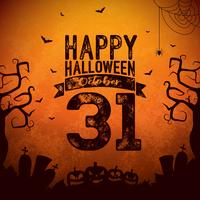 Happy Halloween banner illustration  vector