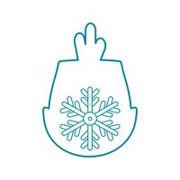 icono de copo de nieve de vector