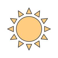 icono de vector sol