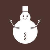 vector snow man icon