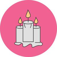 icono de velas vectoriales vector