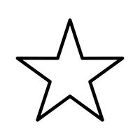 Star line black icon vector