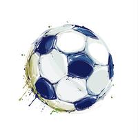 Pelota de futbol de grunge vector