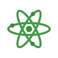 Atom flat multi color icon vector