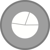 Icono de gráfico circular lleno vector