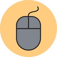 Mouse line filled icon vector