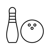 Bowling line black icon vector