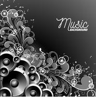 Vector music illustration with speakers 