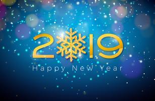 2019 Happy New Year illustration  vector