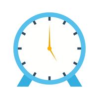 Icono de reloj plano vector