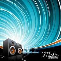 Vector music illustration with speakers