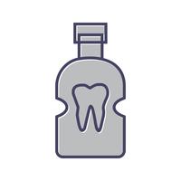 Dental line filled icon vector