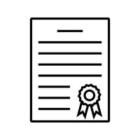 Diploma line black icon vector