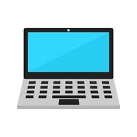 Laptop flat icon vector