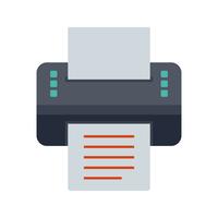 Printer flat icon vector