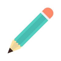 Pencil flat icon vector