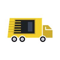 Truck flat multi color icon vector