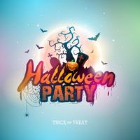 Happy Halloween banner illustration  vector