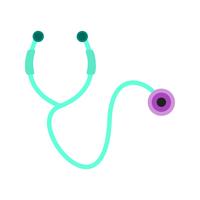 Stethoscope flat multi color icon vector