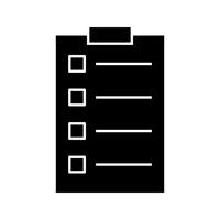 Tasks glyph black icon vector