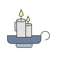 icono de velas vectoriales vector