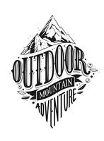 Outdoor Hand Drawn Vector Lettering 