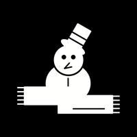 vector snow man icon 