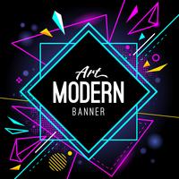 Modern Art Banner vector