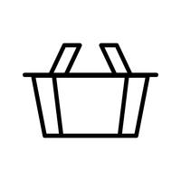 Basket line black icon vector