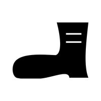 Construction boot glyph black icon vector
