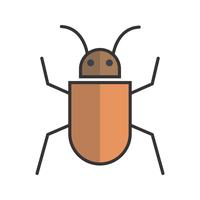 Bug line filled icon vector