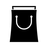 Shopping bag glyph black icon  vector