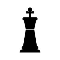 Icono de ajedrez glifo negro vector