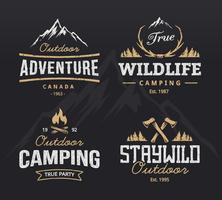 Outdoor Retro Emblems vector