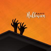 Ilustración de banner de halloween feliz