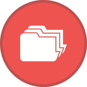 Gestión de archivos llena el icono de fondo de varios colores vector