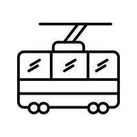 Chair lift  line black icon vector