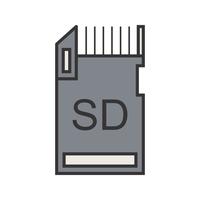 Data storage line filled icon vector