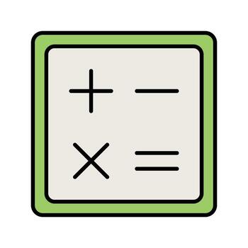 Calculation line filled icon vector